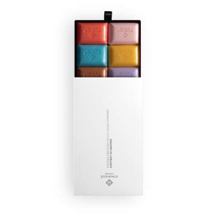 Boite savons 10x25g enrichis à l'huile d'argan